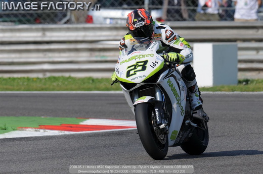 2008-05-11 Monza 0570 Superbike - Warm Up - Ryuichi Kiyonari - Honda CBR1000RR